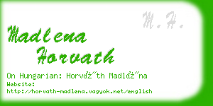 madlena horvath business card